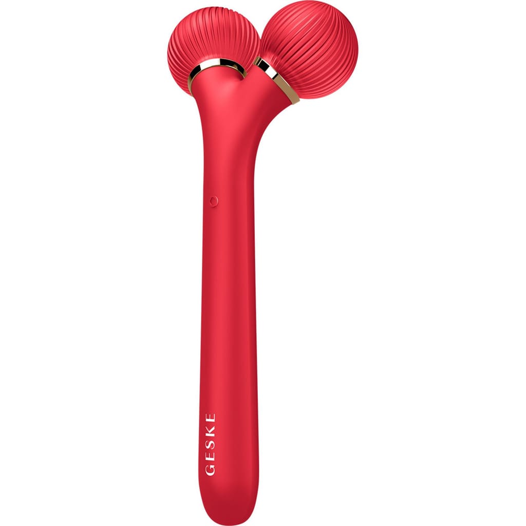 Фото товару: Електронний ультразвуковий ролик для обличчя GESKE Sonic Facial Roller 4в1 red № 7