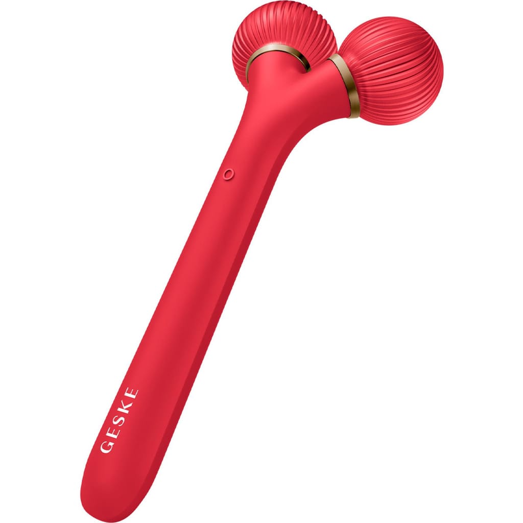 Фото товару: Електронний ультразвуковий ролик для обличчя GESKE Sonic Facial Roller 4в1 red № 6