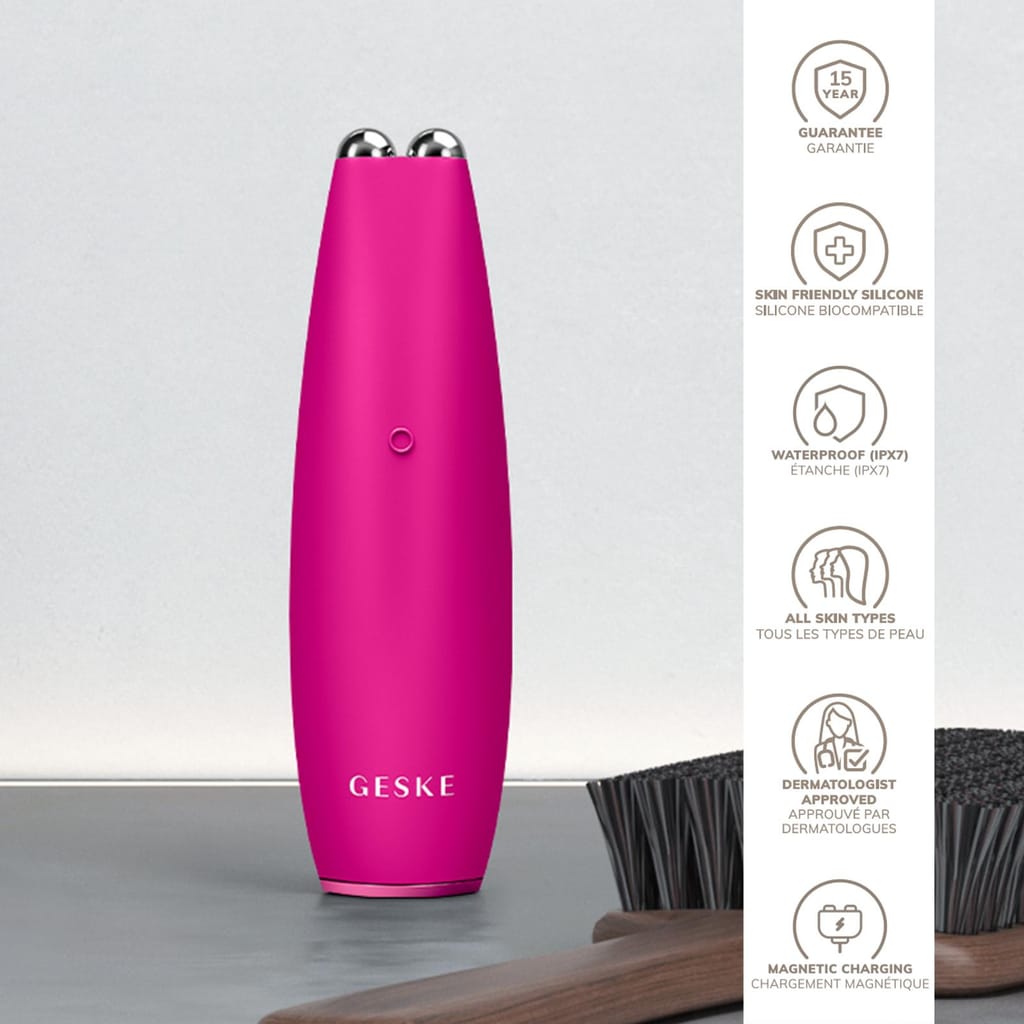 Фото товару: Мікрострумова ручка для підтяжки обличчя GESKE MicroCurrent Face-Lift Pen 6в1 magenta № 2