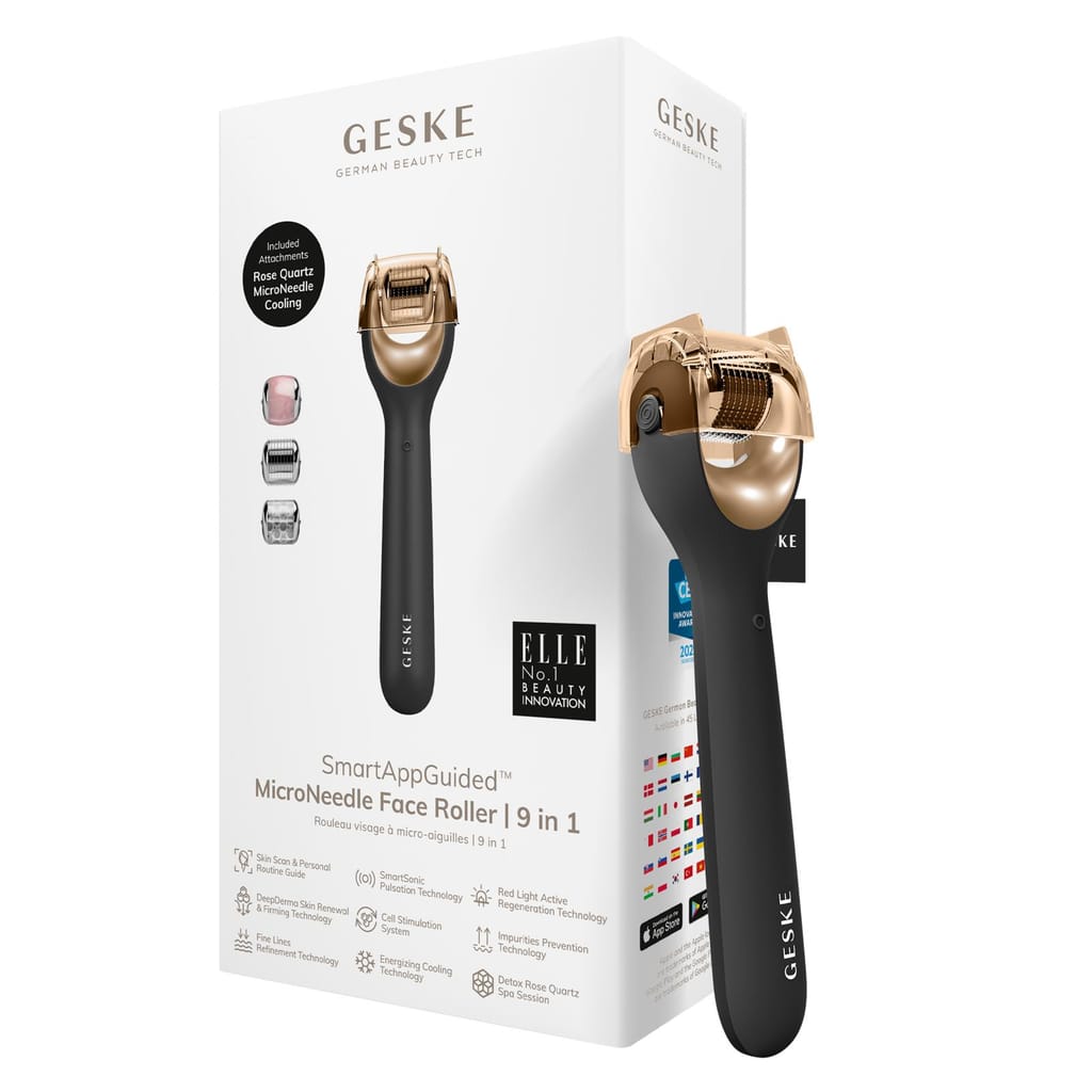Фото товару: Електронний ролер для обличчя з мікроголками GESKE MicroNeedle Face Roller 9в1 gray № 0