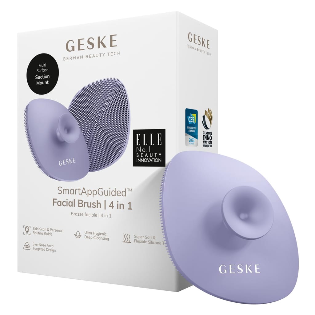 Фото товару: Щітка для обличчя GESKE Facial Brush 4в1 з тримачем purple № 0