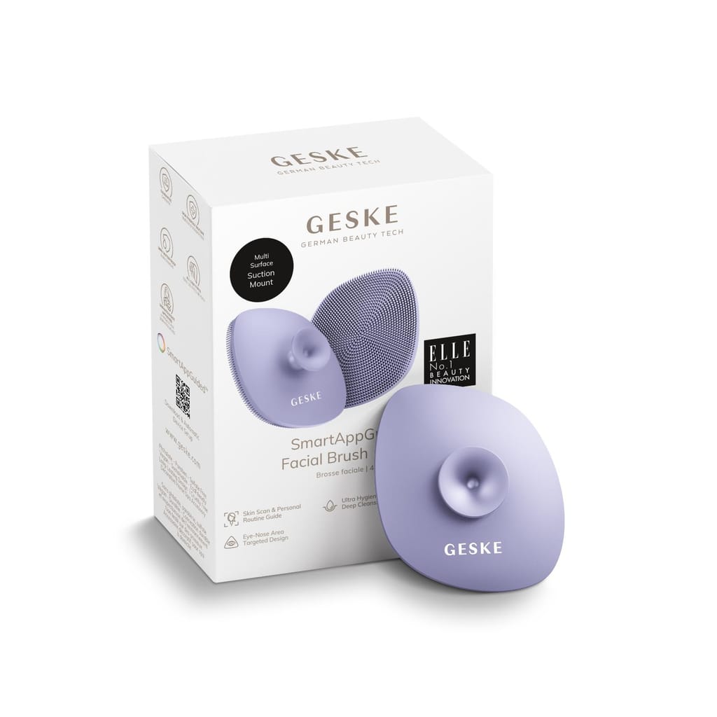 Фото товару: Щітка для обличчя GESKE Facial Brush 4в1 з тримачем purple № 8