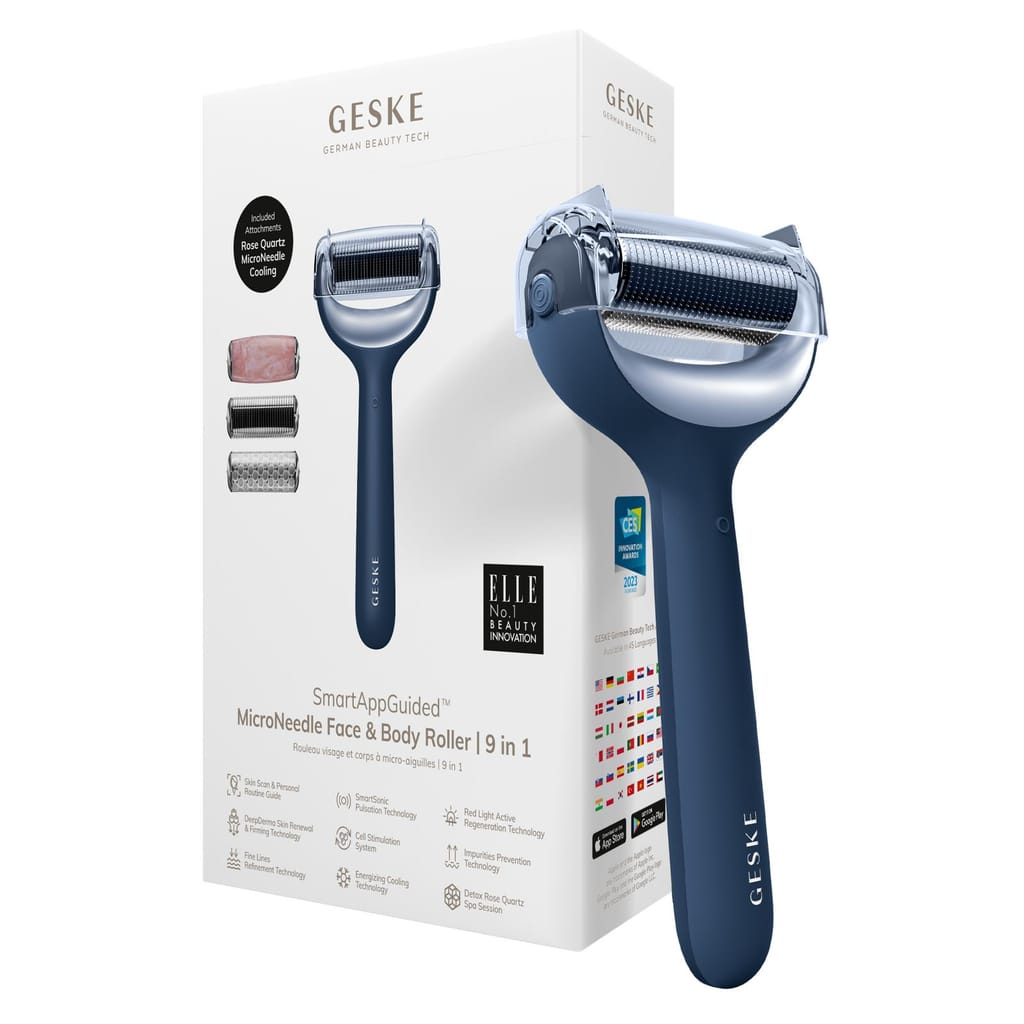Фото товару: Ролер для голкової мезотерапії обличчя та тіла GESKE MicroNeedle Face&Body Roller 9в1 midnight № 0