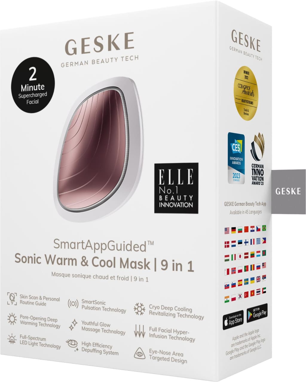 Фото товару: Ультразвукова маска тепло та холод GESKE Sonic Warm&Cool Mask 9в1 starlight № 7