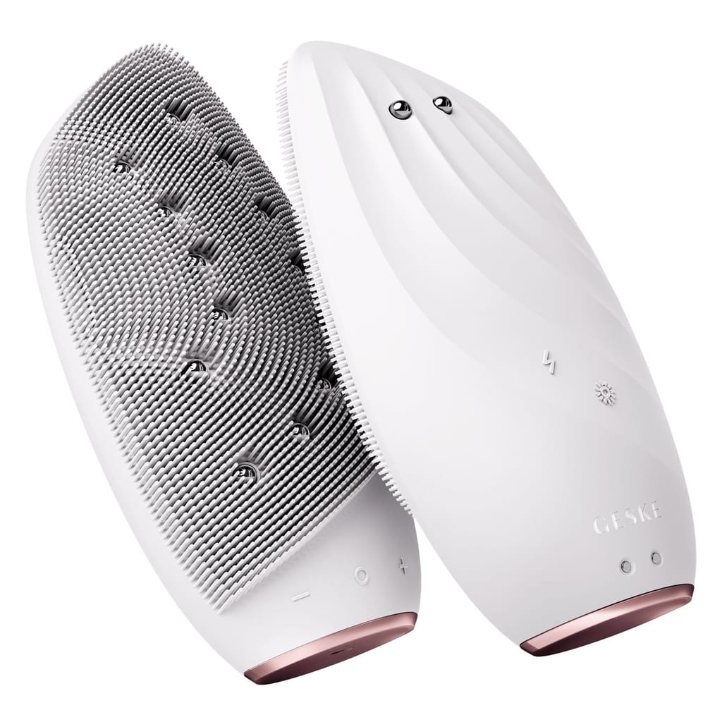 Фото товару: Очищувальна щітка для обличчя GESKE Sonic Thermo Facial Brush&Face-Lifter 8в1 starlight № 5