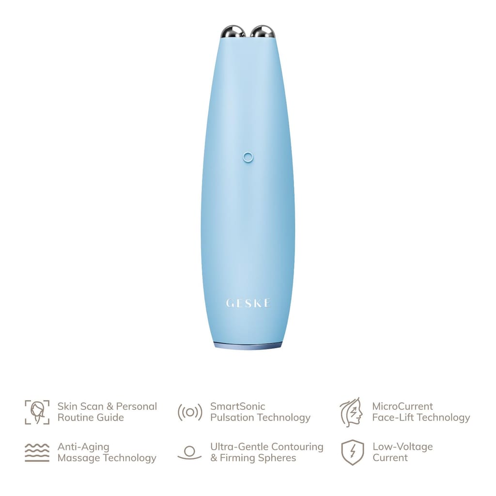 Фото товару: Мікрострумова ручка для підтяжки обличчя GESKE MicroCurrent Face-Lift Pen 6в1 aquamarine № 1