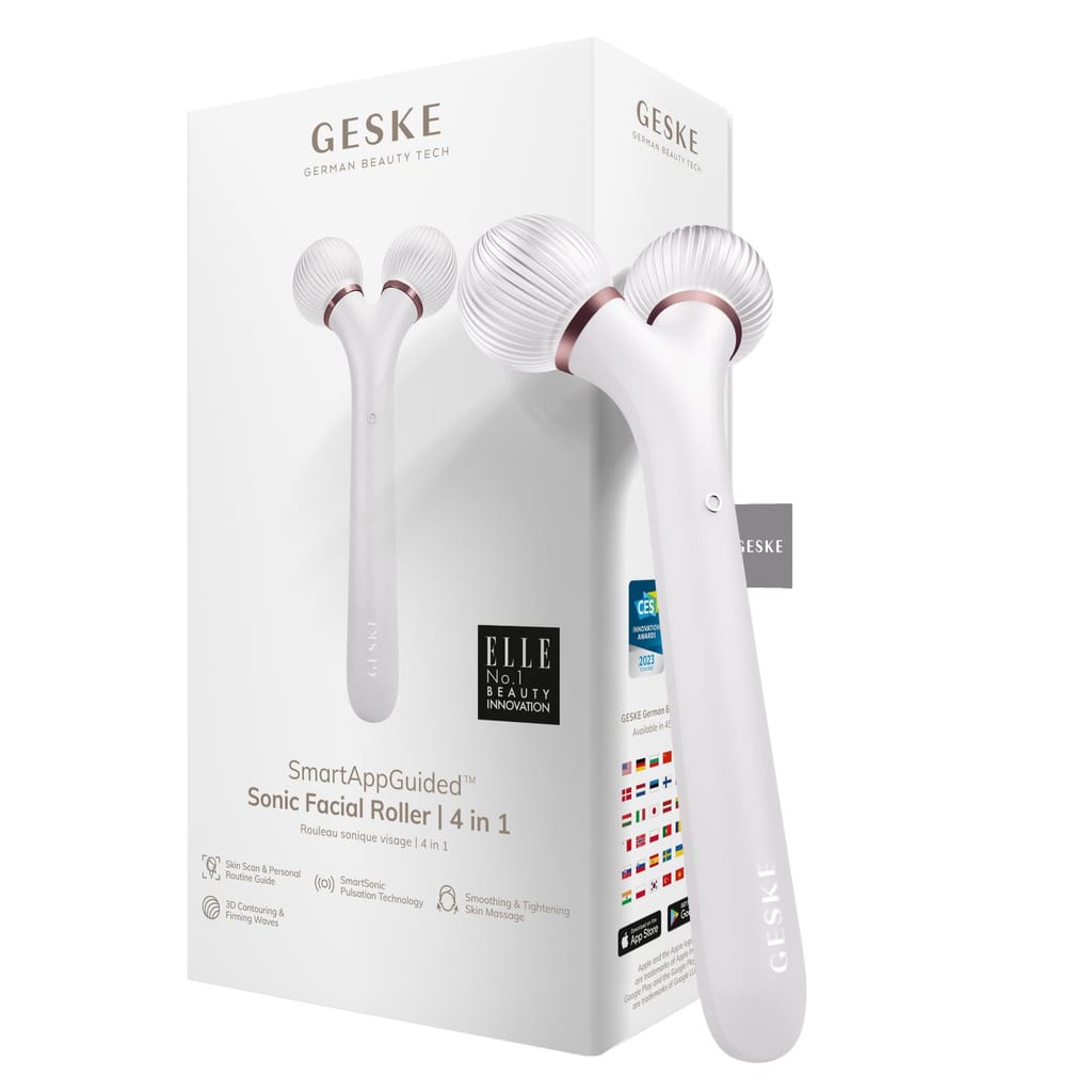Фото товару: Електронний ультразвуковий ролик для обличчя GESKE Sonic Facial Roller 4в1 starlight № 0