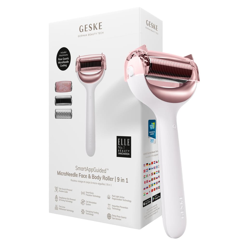 Фото товару: Ролер для голкової мезотерапії обличчя та тіла GESKE MicroNeedle Face&Body Roller 9в1 starlight № 0