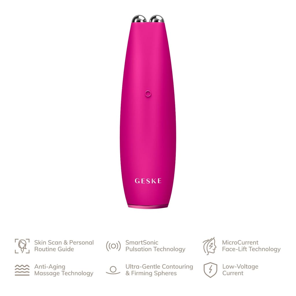 Фото товару: Мікрострумова ручка для підтяжки обличчя GESKE MicroCurrent Face-Lift Pen 6в1 magenta № 1