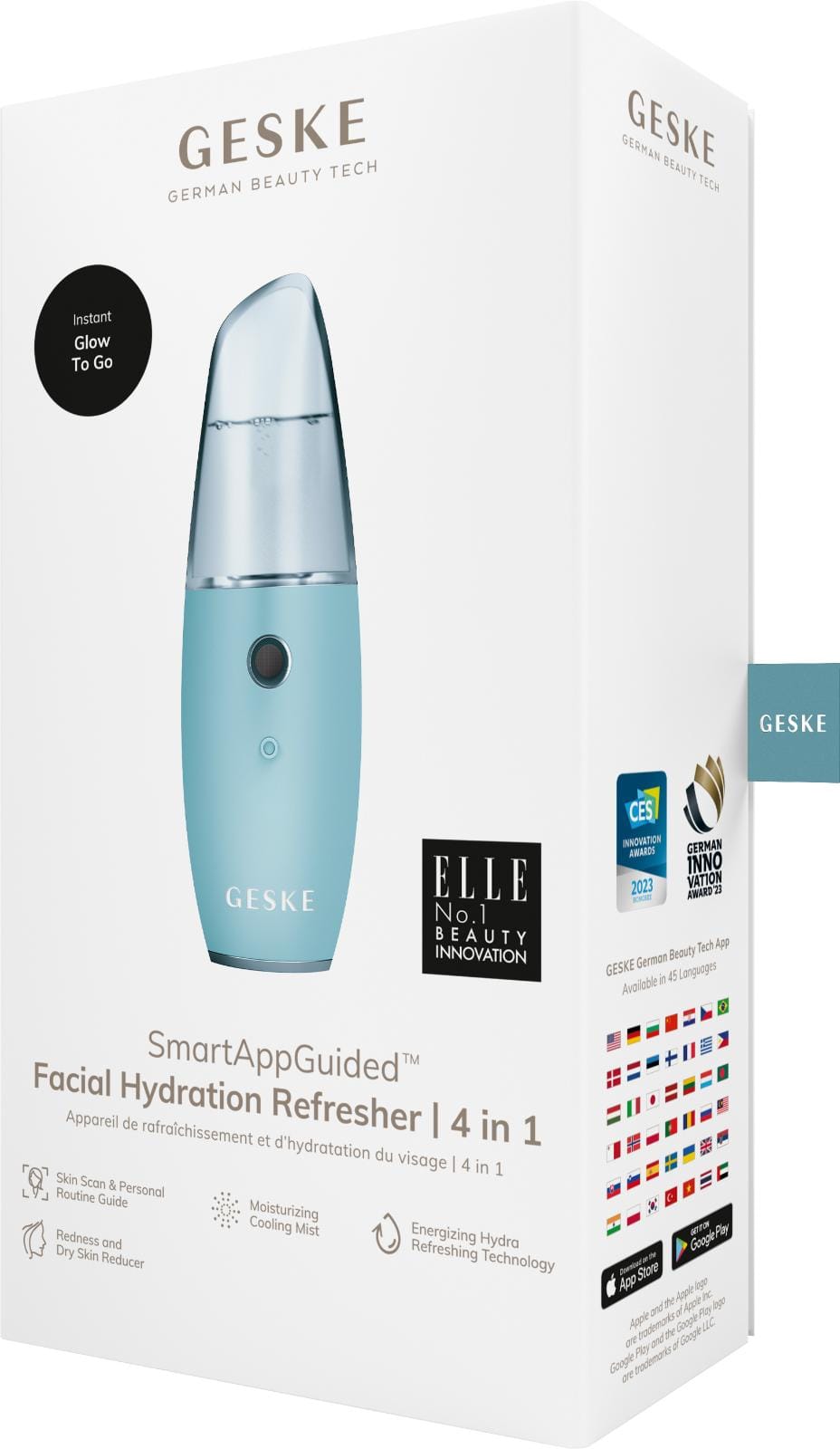 Фото товару: Зволожувач для шкіри обличчя GESKE Facial Hydration Refresher 4 in 1 turquoise № 7