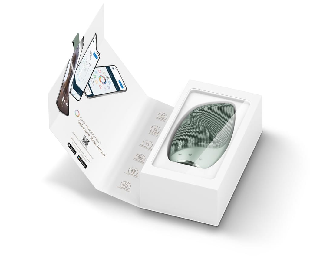 Фото товару: Електронна звукова термо щітка для обличчя GESKE Sonic Thermo Facial Brush 6в1 green № 8