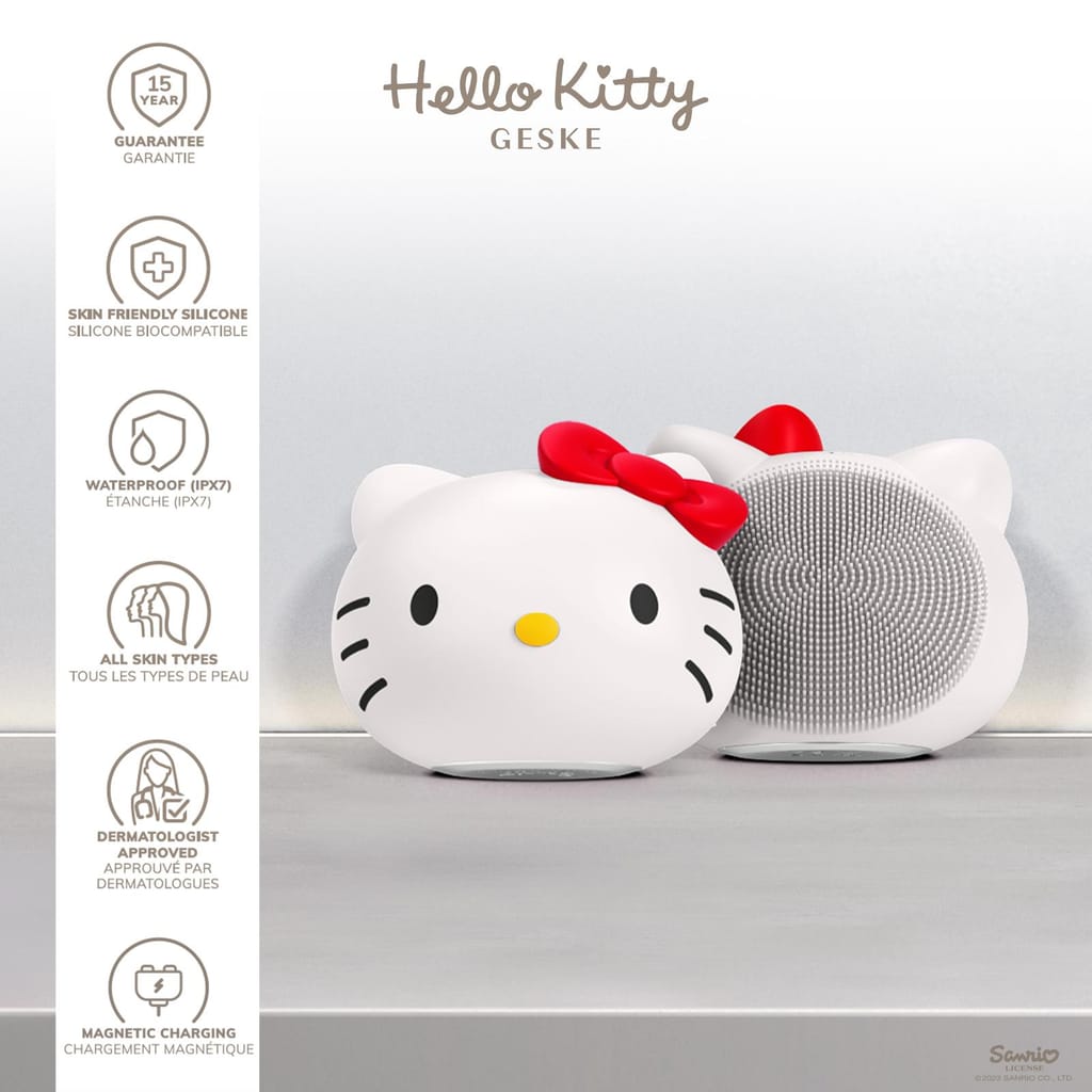 Фото товару: Ультразвукова щітка для обличчя GESKE Sonic Facial Brush 4в1 by Hello Kitty № 2