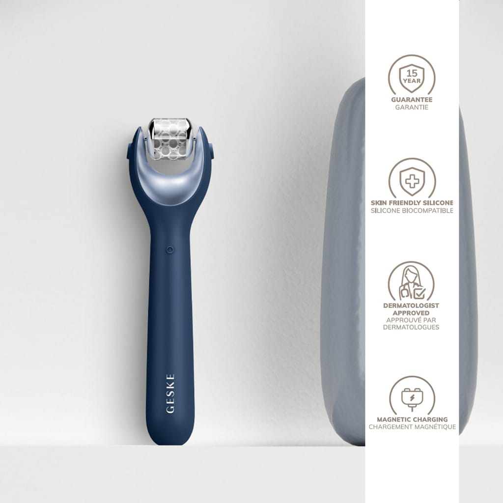 Фото товару: Електронний ролер для обличчя з мікроголками GESKE MicroNeedle Face Roller 9в1 midnight № 2