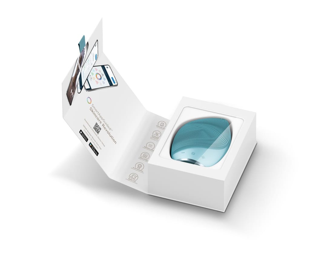 Фото товару: Електронна ультразвукова щітка для обличчя GESKE Sonic Facial Brush 5в1 turquoise № 8