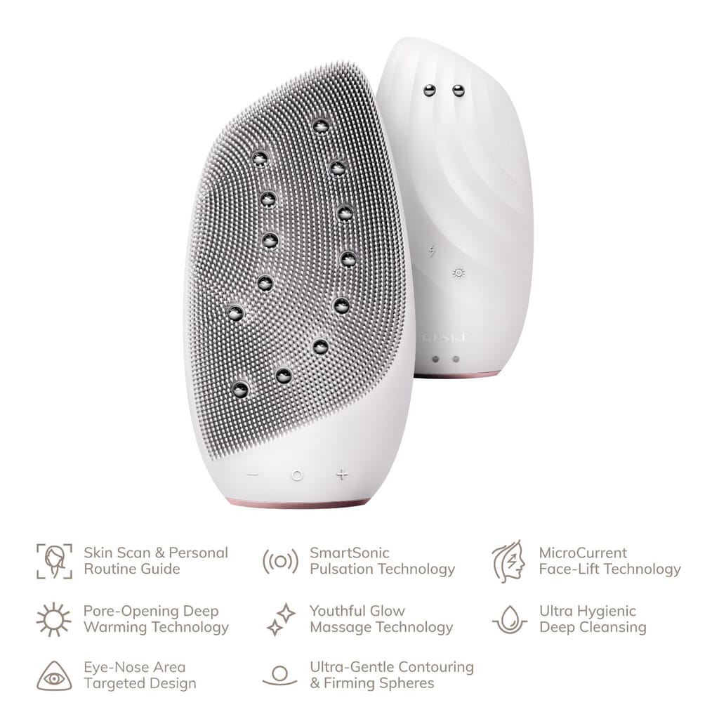 Фото товару: Очищувальна щітка для обличчя GESKE Sonic Thermo Facial Brush&Face-Lifter 8в1 starlight № 1