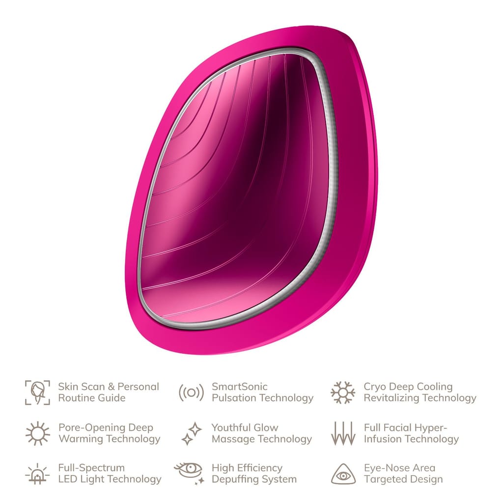 Фото товару: Ультразвукова маска тепло та холод GESKE Sonic Warm&Cool Mask 9в1 magenta № 1