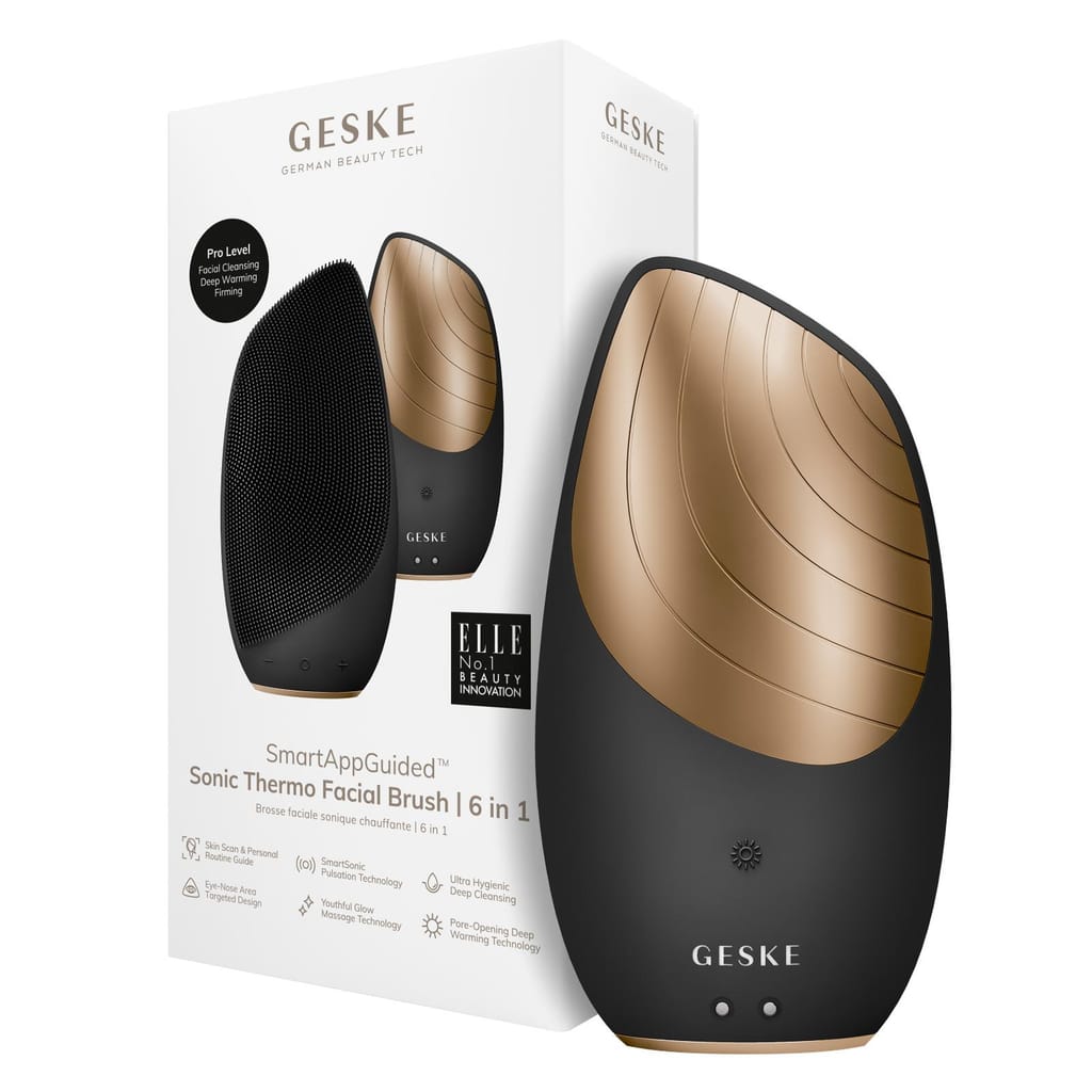 Фото товару: Електронна звукова термо щітка для обличчя GESKE Sonic Thermo Facial Brush 6в1 gray № 0