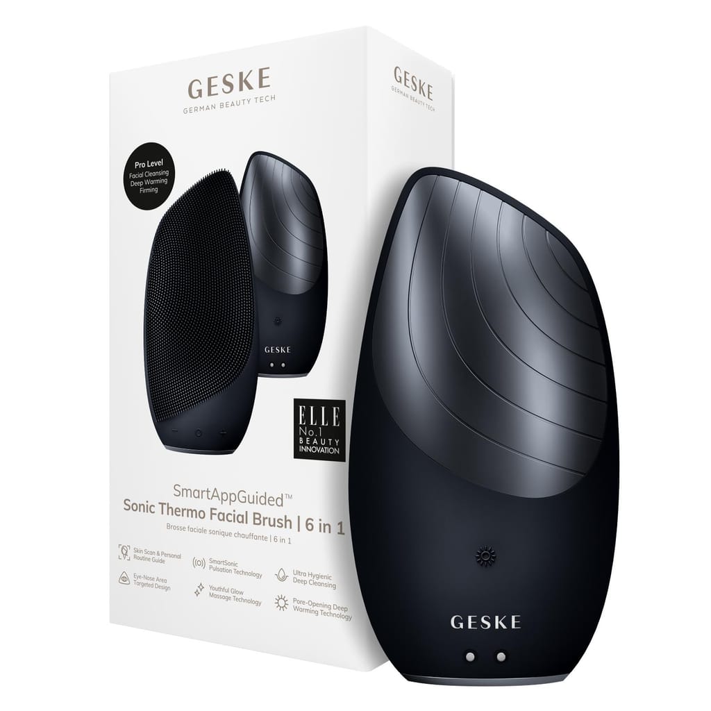 Фото товару: Електронна звукова термо щітка для обличчя GESKE Sonic Thermo Facial Brush 6в1 black № 0