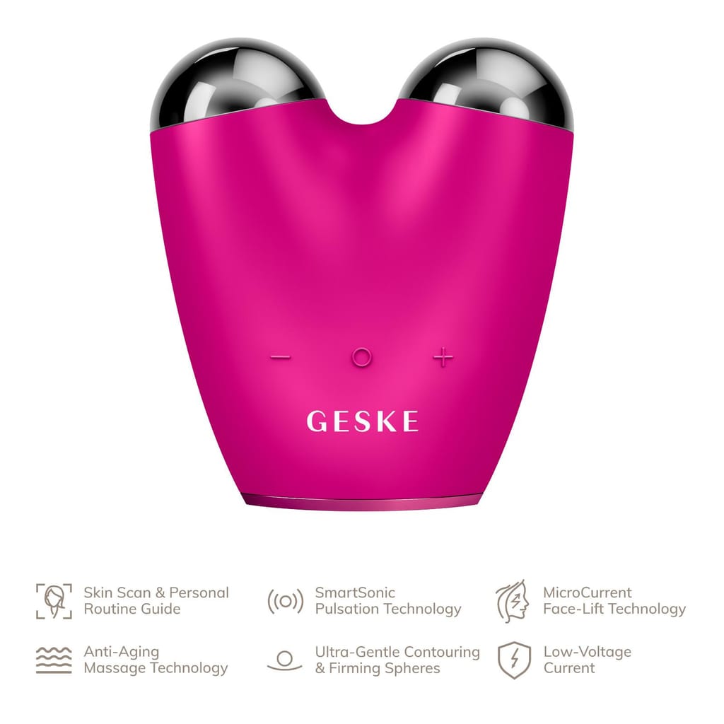 Фото товару: Мікрострумовий підтягувач обличчя GESKE MicroCurrent Face-Lifter 6в1 magenta № 1