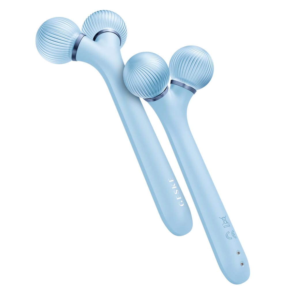Фото товару: Електронний ультразвуковий ролик для обличчя GESKE Sonic Facial Roller 4в1 aquamarine № 5
