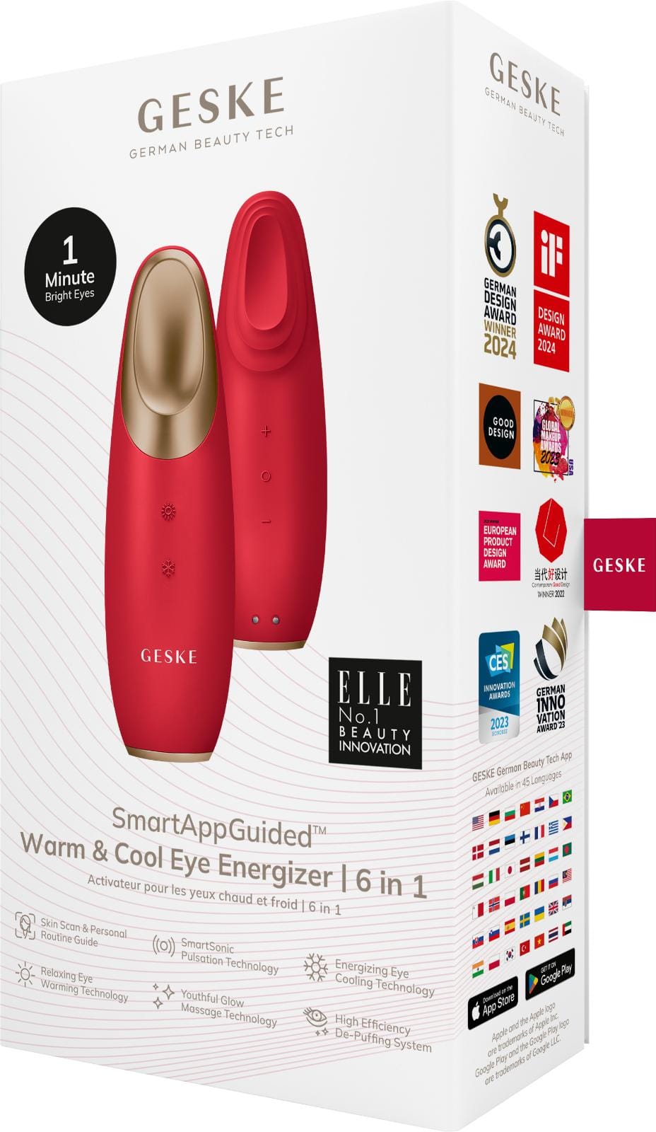 Фото товару: Енерджайзер для очей GESKE Warm&Cool Eye Energizer 6в1 red № 9