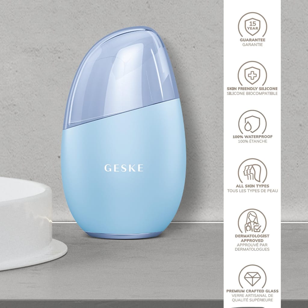 Фото товару: Масажер для обличчя GESKE Cool&Warm Eye and Face Massager 7в1 aquamarine № 2