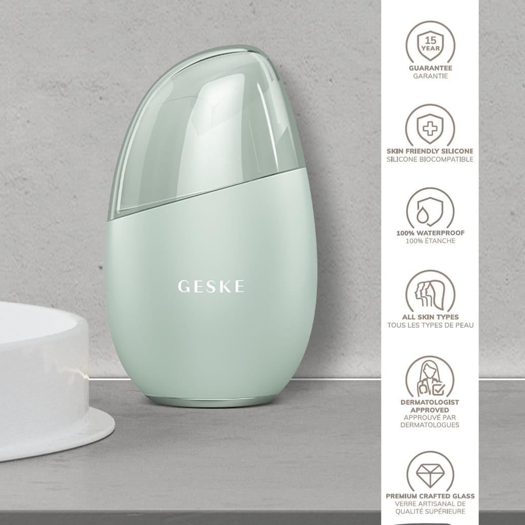 Фото товару: Масажер для обличчя GESKE Cool&Warm Eye and Face Massager 7в1 green № 2