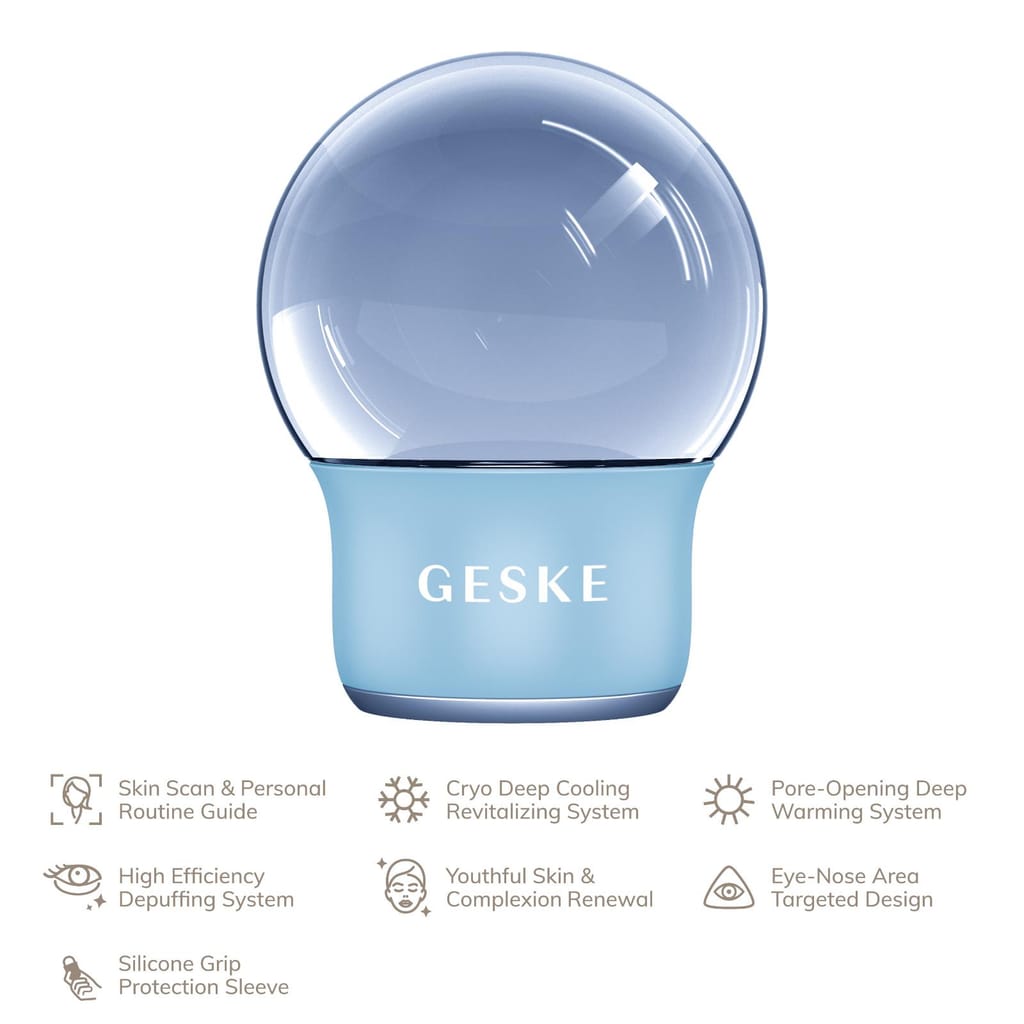 Фото товару: Масажер для обличчя і тіла GESKE Cool&Warm Face and Body Massager 7в1 aquamarine № 1