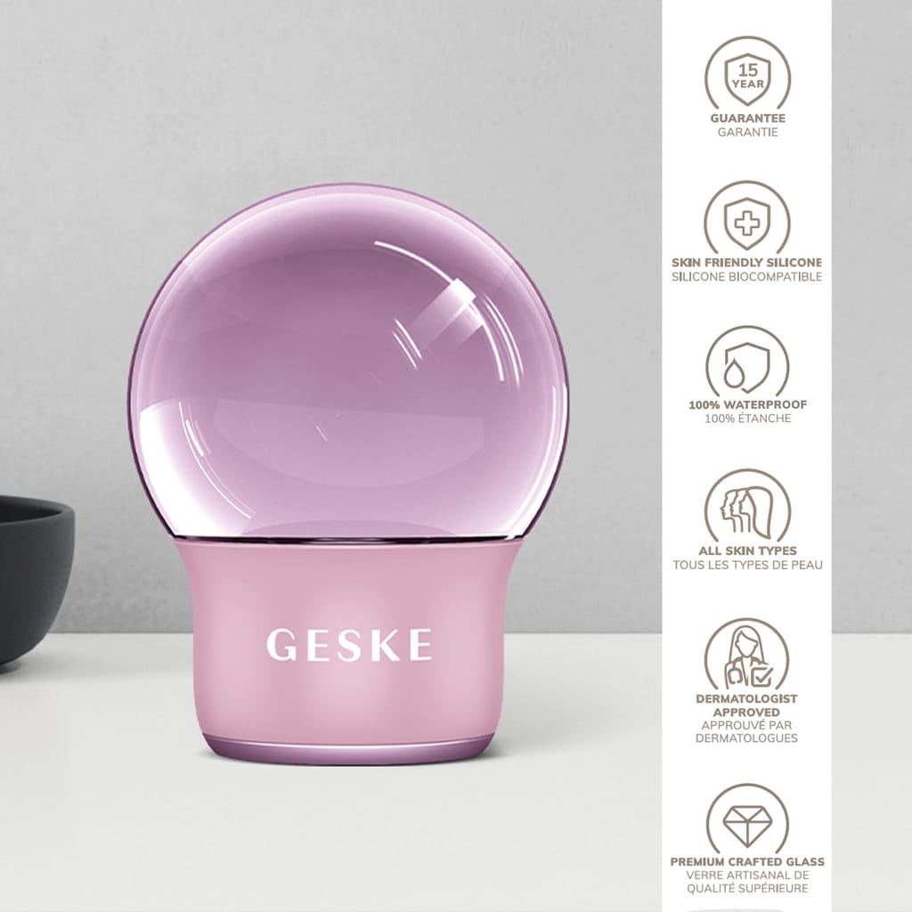 Фото товару: Масажер для обличчя і тіла GESKE Cool&Warm Face and Body Massager 7в1 pink № 2