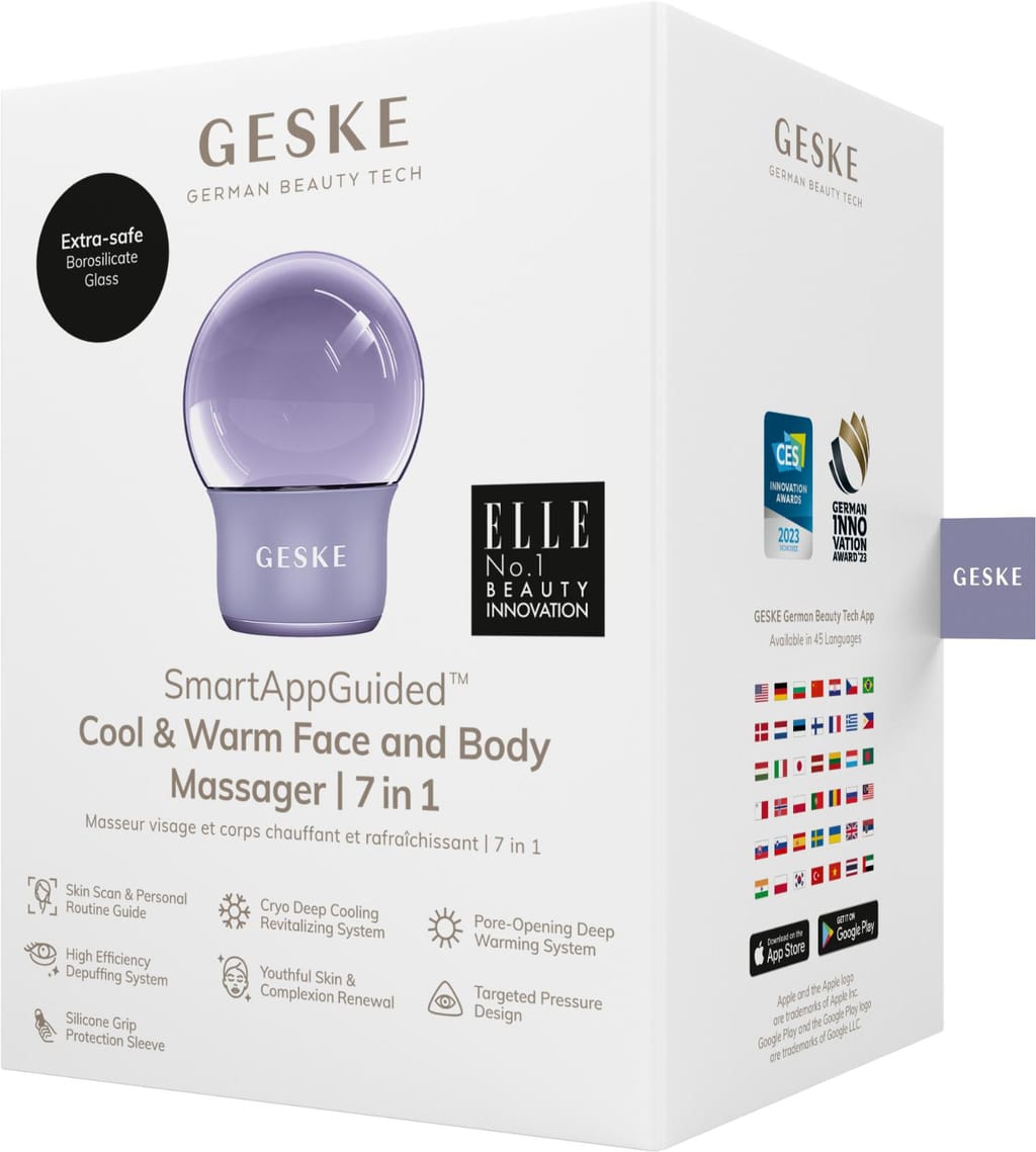 Фото товару: Масажер для обличчя і тіла GESKE Cool&Warm Face and Body Massager 7в1 purple № 7
