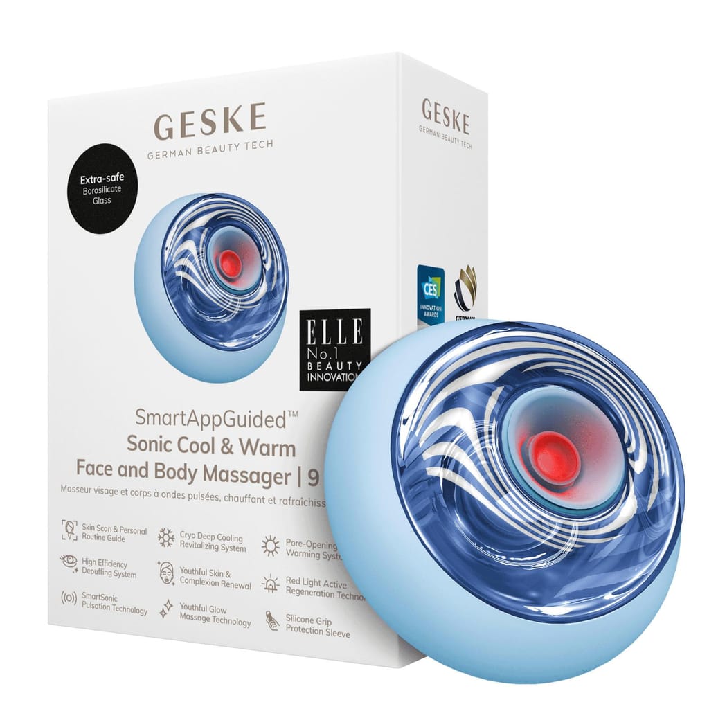 Фото товару: Масажер для обличчя та тіла GESKE Sonic Cool&Warm Face and Body Massager 9в1 aquamarine № 0