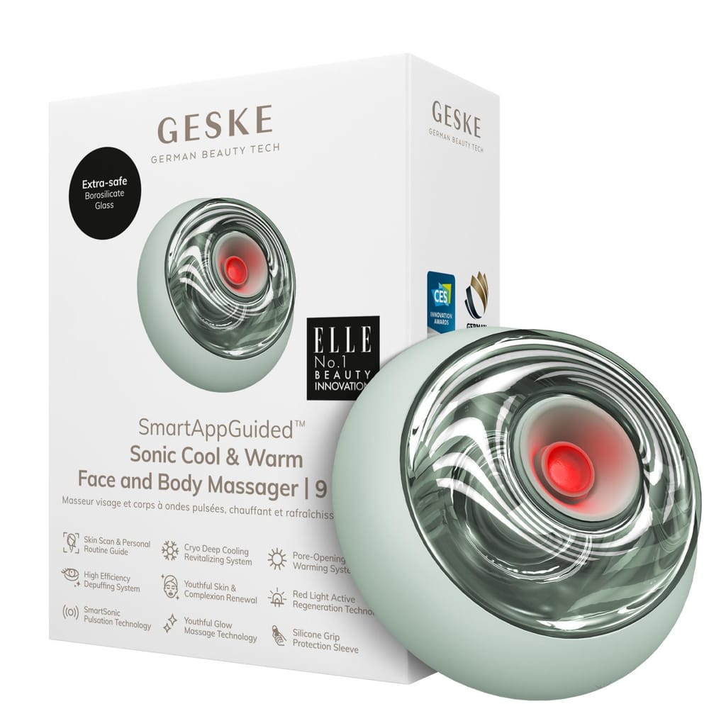 Фото товару: Масажер для обличчя та тіла GESKE Sonic Cool&Warm Face and Body Massager 9в1 green № 0