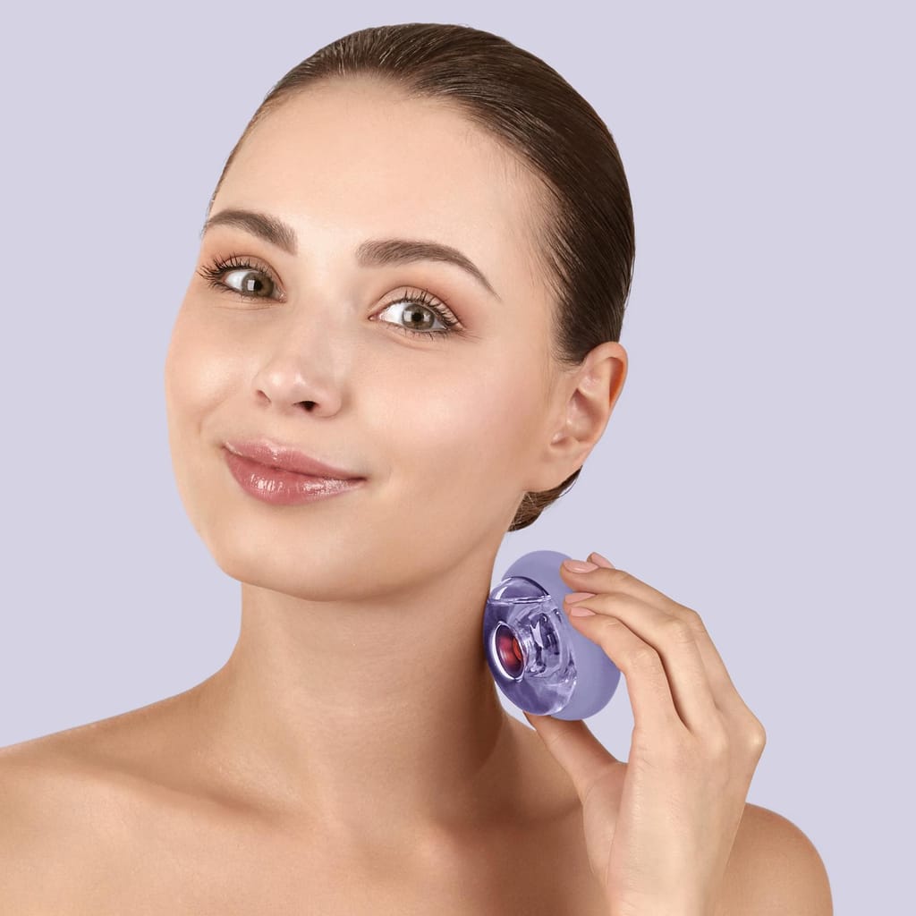 Фото товару: Масажер для обличчя та тіла GESKE Sonic Cool&Warm Face and Body Massager 9в1 purple № 3