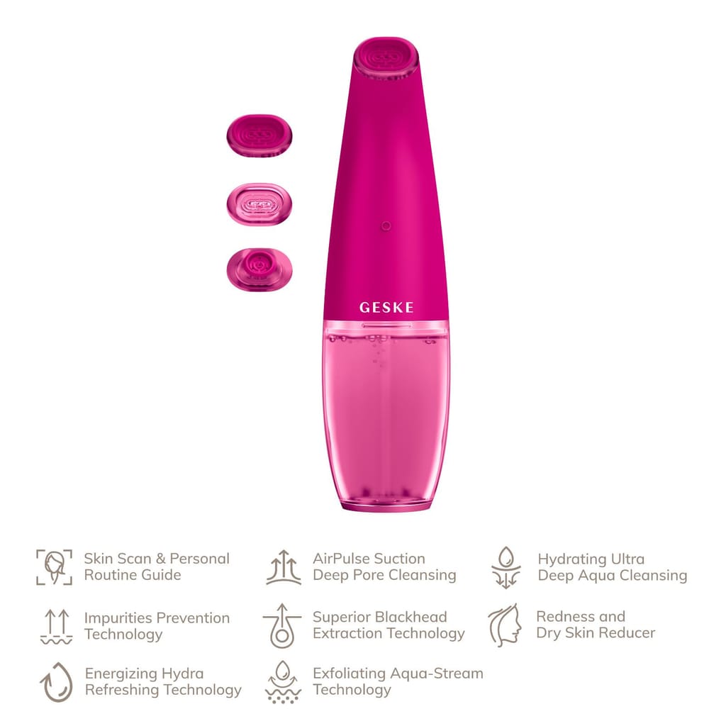 Фото товару: Очищуючий засіб для обличчя GESKE Aqua-Stream Face Cleanser 8в1 magenta № 1