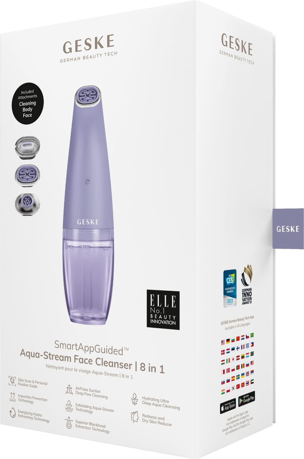 Фото товару: Очищуючий засіб для обличчя GESKE Aqua-Stream Face Cleanser 8в1 purple № 7