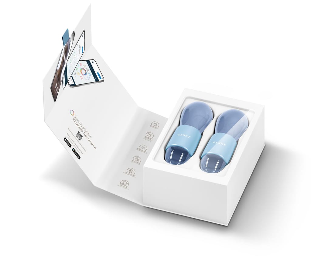 Фото товару: Подвійний масажер для очей GESKE Cool&Warm Duo Eye Massager 7в1 aquamarine № 8