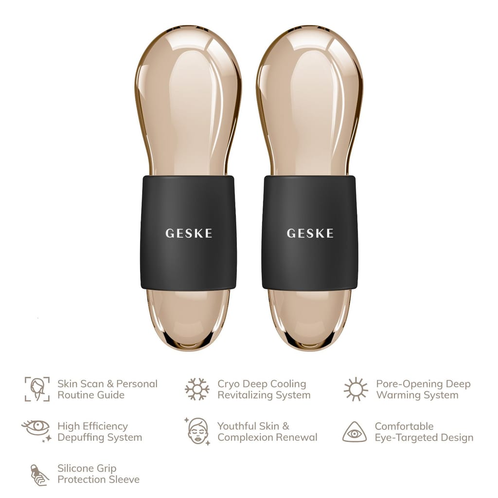 Фото товару: Подвійний масажер для очей GESKE Cool&Warm Duo Eye Massager 7в1 gray № 1