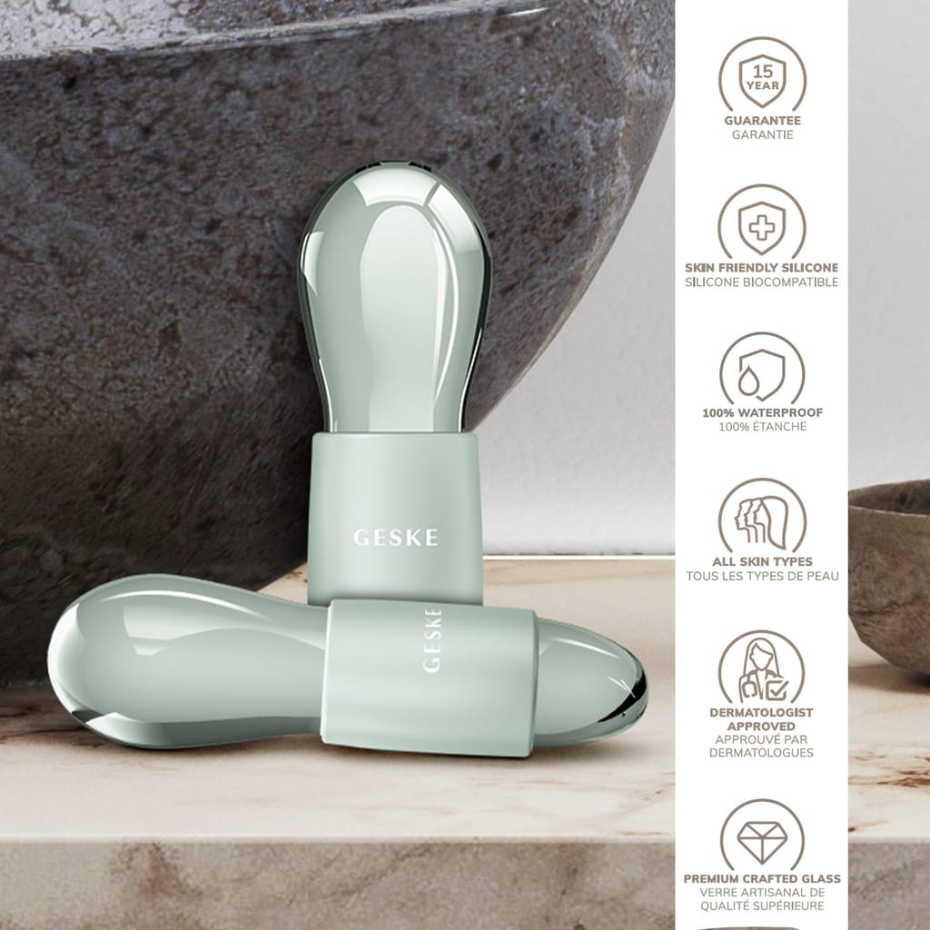 Фото товару: Подвійний масажер для очей GESKE Cool&Warm Duo Eye Massager 7в1 green № 2