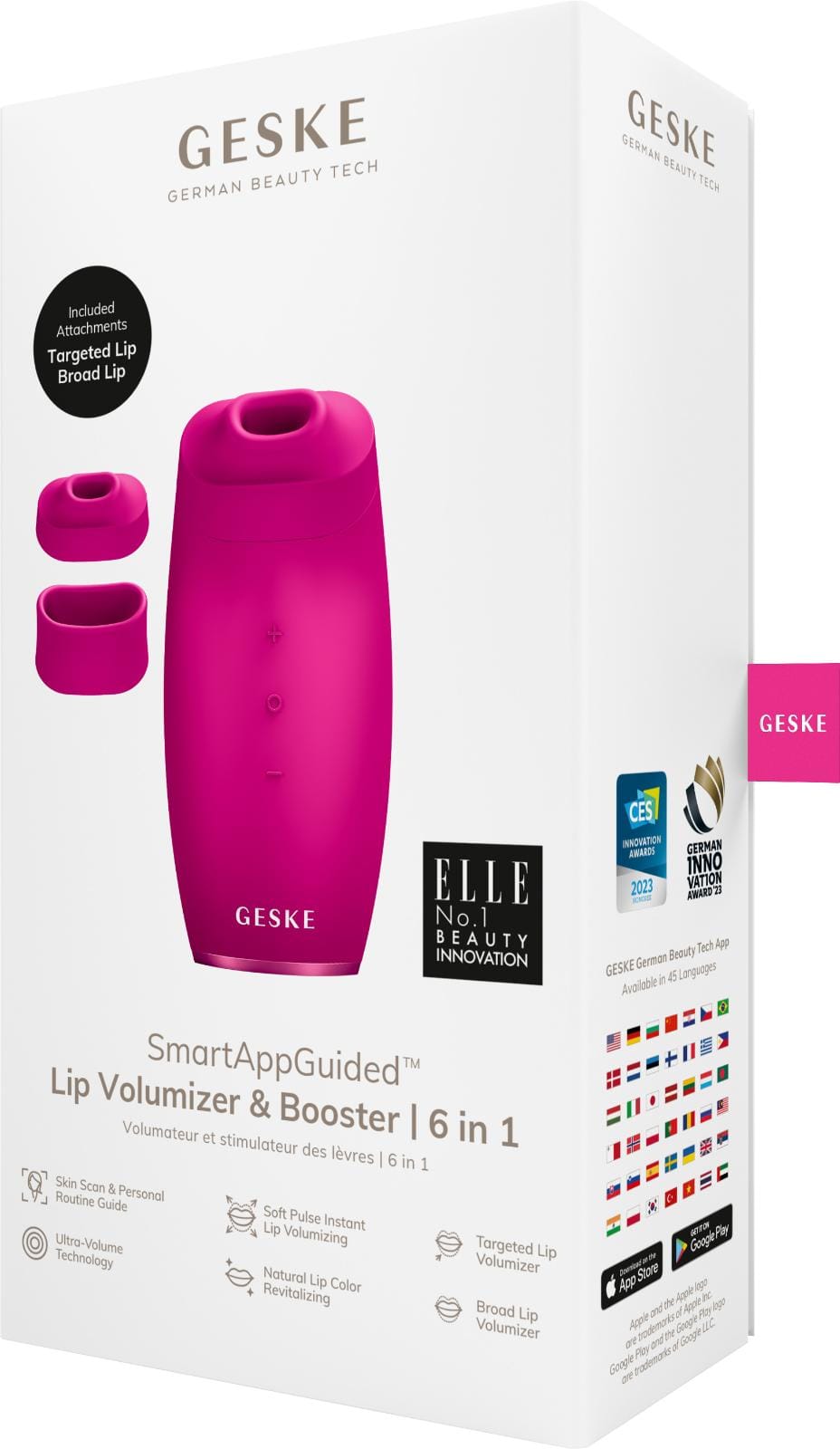 Фото товару: Пристрій для збільшення об'єму губ GESKE Lip Volumizer&Booster 6в1 magenta № 7