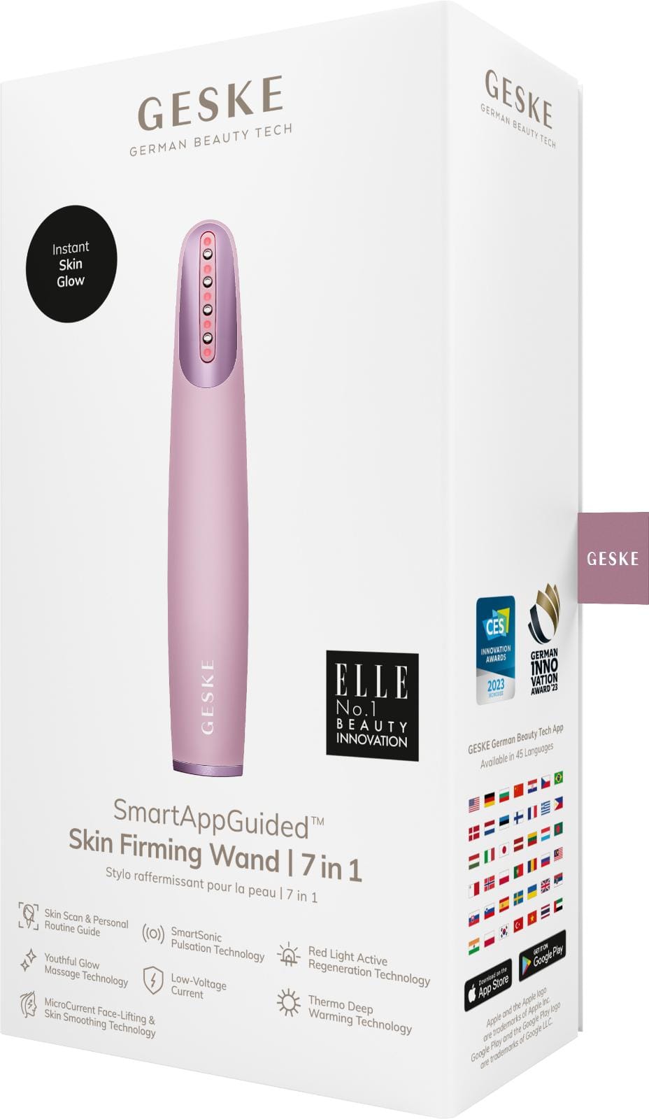 Фото товару: Пристрій для зміцнення і тонізації шкіри обличчя GESKE Skin Firming Wand 7в1 pink № 7