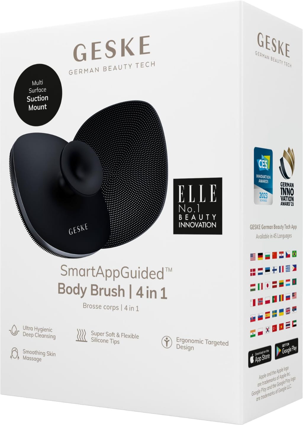 Фото товару: Щітка для тіла GESKE Body Brush metal 4в1 black № 7