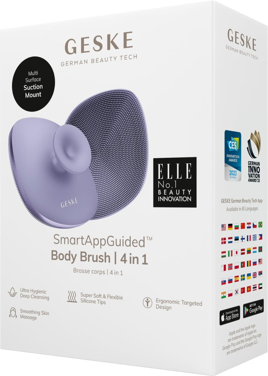 Фото товару: Щітка для тіла GESKE Body Brush metal 4в1 purple № 7