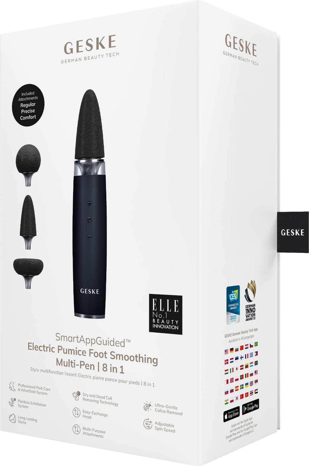Фото товару: Шліфувальна пилка для стоп з додатковими насадками GESKE Electric Pumice Foot Smoothing Multi-Pen 8в1 black № 6
