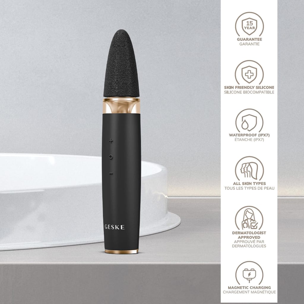 Фото товару: Шліфувальна пилка для стоп з додатковими насадками GESKE Electric Pumice Foot Smoothing Multi-Pen 8в1 gray № 2
