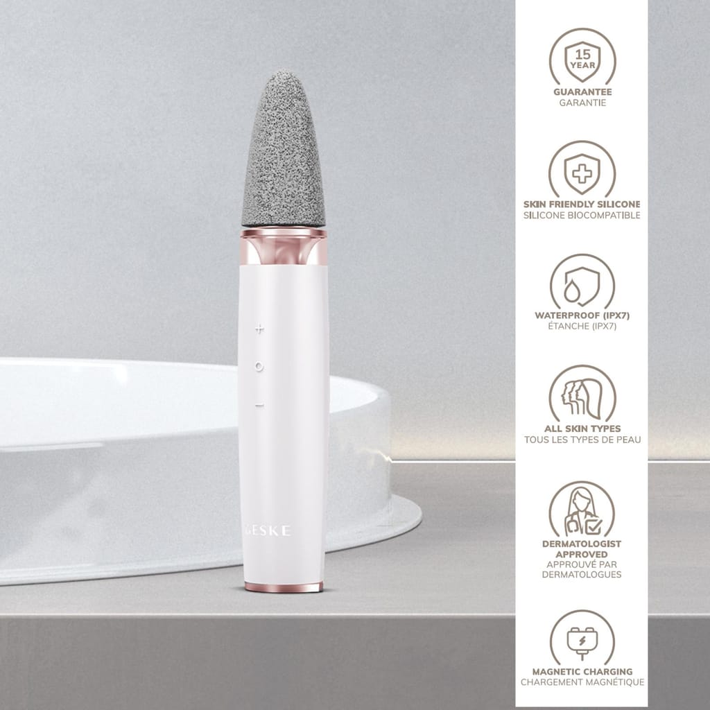 Фото товару: Шліфувальна пилка для стоп з додатковими насадками GESKE Electric Pumice Foot Smoothing Multi-Pen 8в1 starlight № 2