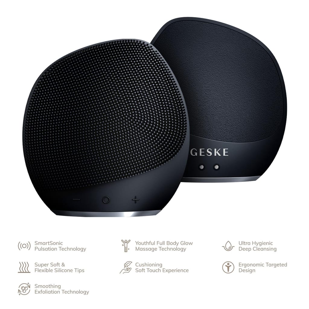 Фото товару: Ультразвукова щітка для тіла та інтенсивний пілінг GESKE Sonic Body Brush&Intensive Exfoliator 7в1 black № 1