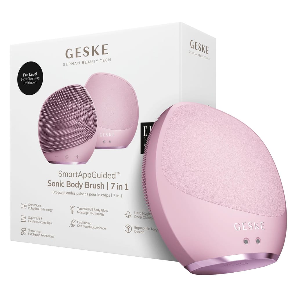 Фото товару: Ультразвукова щітка для тіла та інтенсивний пілінг GESKE Sonic Body Brush&Intensive Exfoliator 7в1 pink № 0
