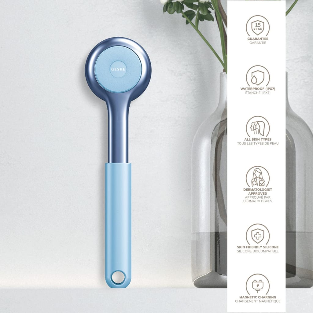 Фото товару: Ультразвукова щітка для всього тіла GESKE Sonic Full-Body Brush&Intensive Exfoliator 8в1 aquamarine № 2