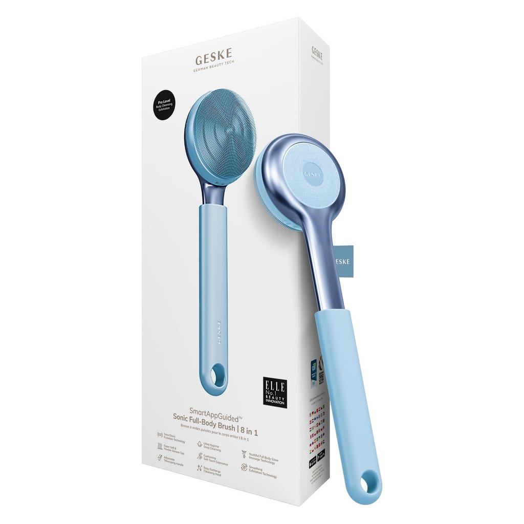 Фото товару: Ультразвукова щітка для всього тіла GESKE Sonic Full-Body Brush&Intensive Exfoliator 8в1 aquamarine № 0
