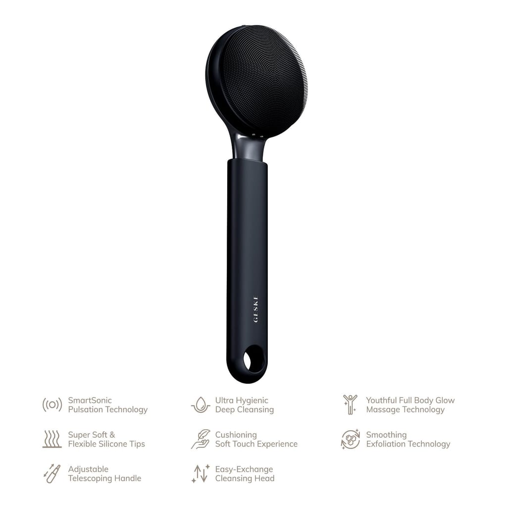 Фото товару: Ультразвукова щітка для всього тіла GESKE Sonic Full-Body Brush&Intensive Exfoliator 8в1 black № 1